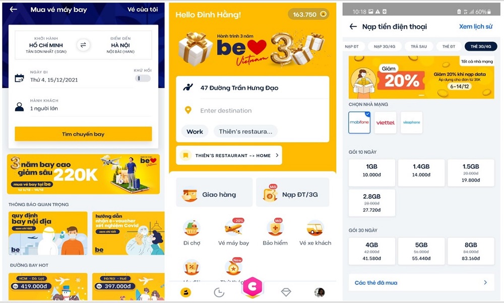 app đặt vé máy bay